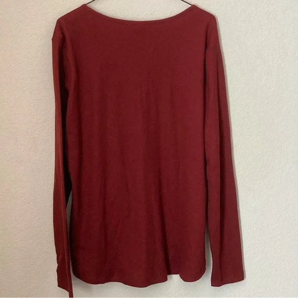 Eddie Bauer Thermal Waffle Knit Henley Shirt - Picture 4 of 6